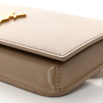 Saint Laurent Smooth Calfskin Monogram Phone Holder Crossbody Dark Beige 10 of 10