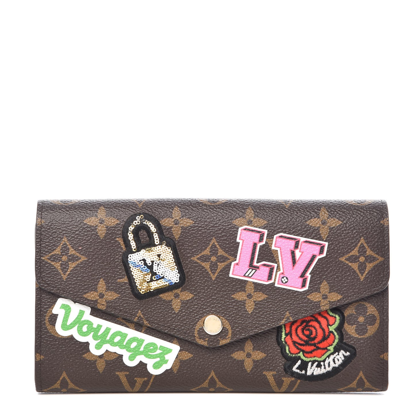 Monogram Travel Stickers Sarah Wallet
