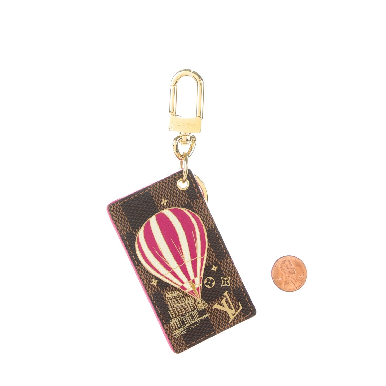 Louis Vuitton Damier Ebene Illustre Air Balloon Bag Charm Grenade 2 of 6