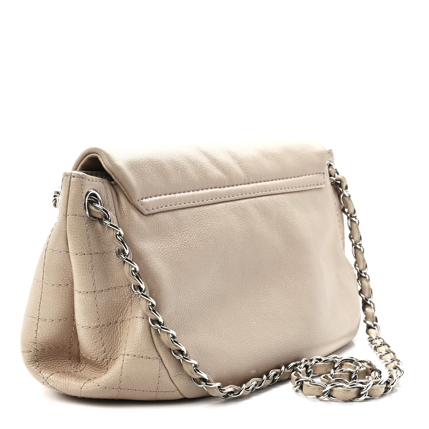Chanel Caviar Half Moon Large Flap Beige 3 of 11