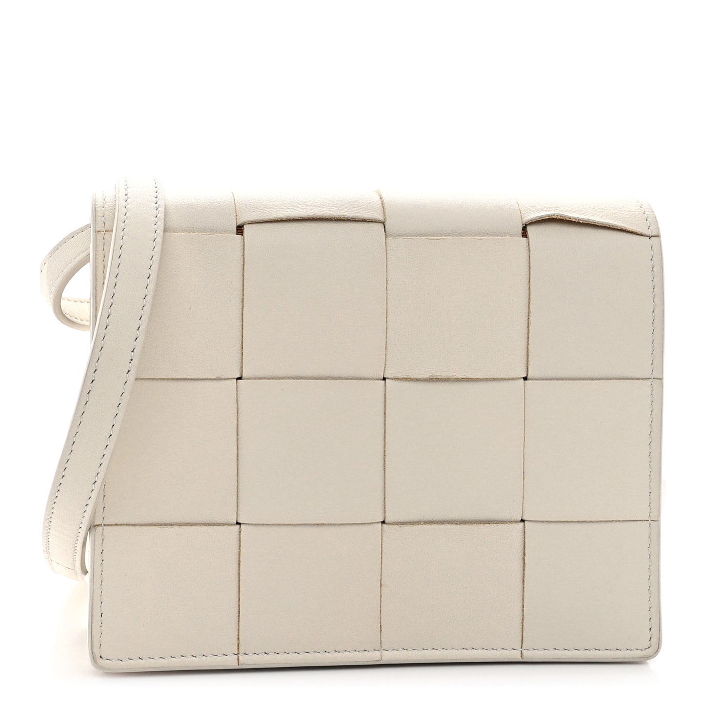 Lambskin Maxi Intrecciato Mini Cassette Crossbody Bag Plaster