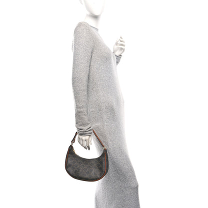 Celine Triomphe Canvas Calfskin Ava Shoulder Bag Tan 2 of 11