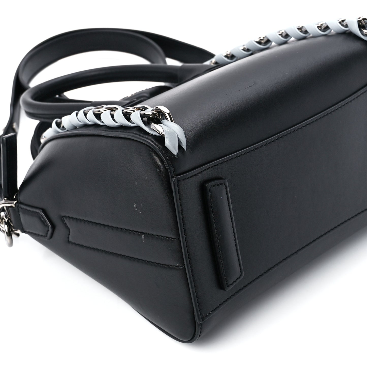 Smooth Calfskin Mini Chain Weave Antigona Black