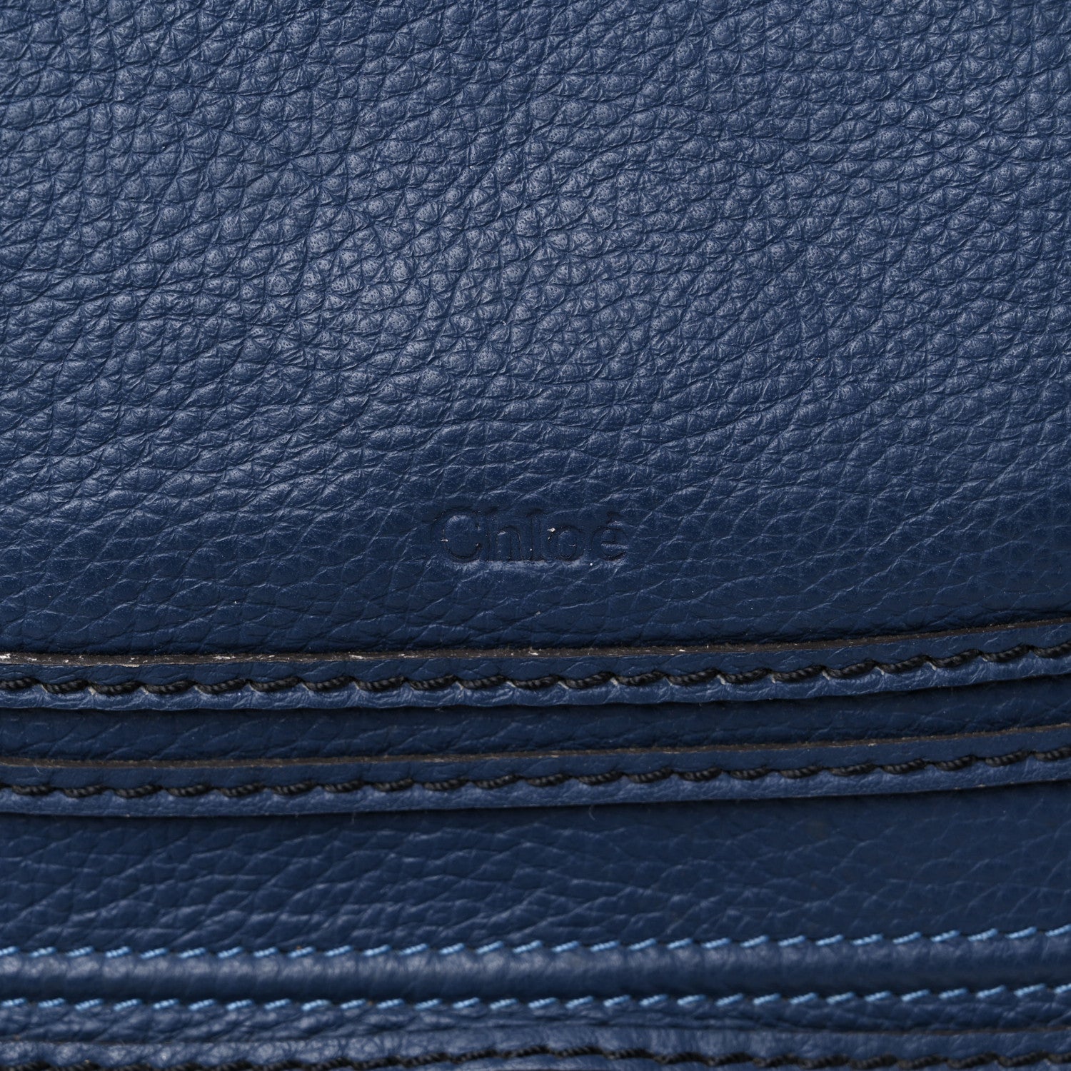 Chloe Calfskin Large Marcie Satchel Royal Navy 10 of 13