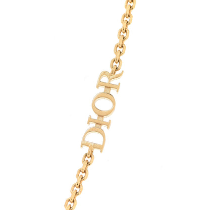 Christian Dior Crystal Diorable Giraffe Logo Necklace Gold 5 of 8