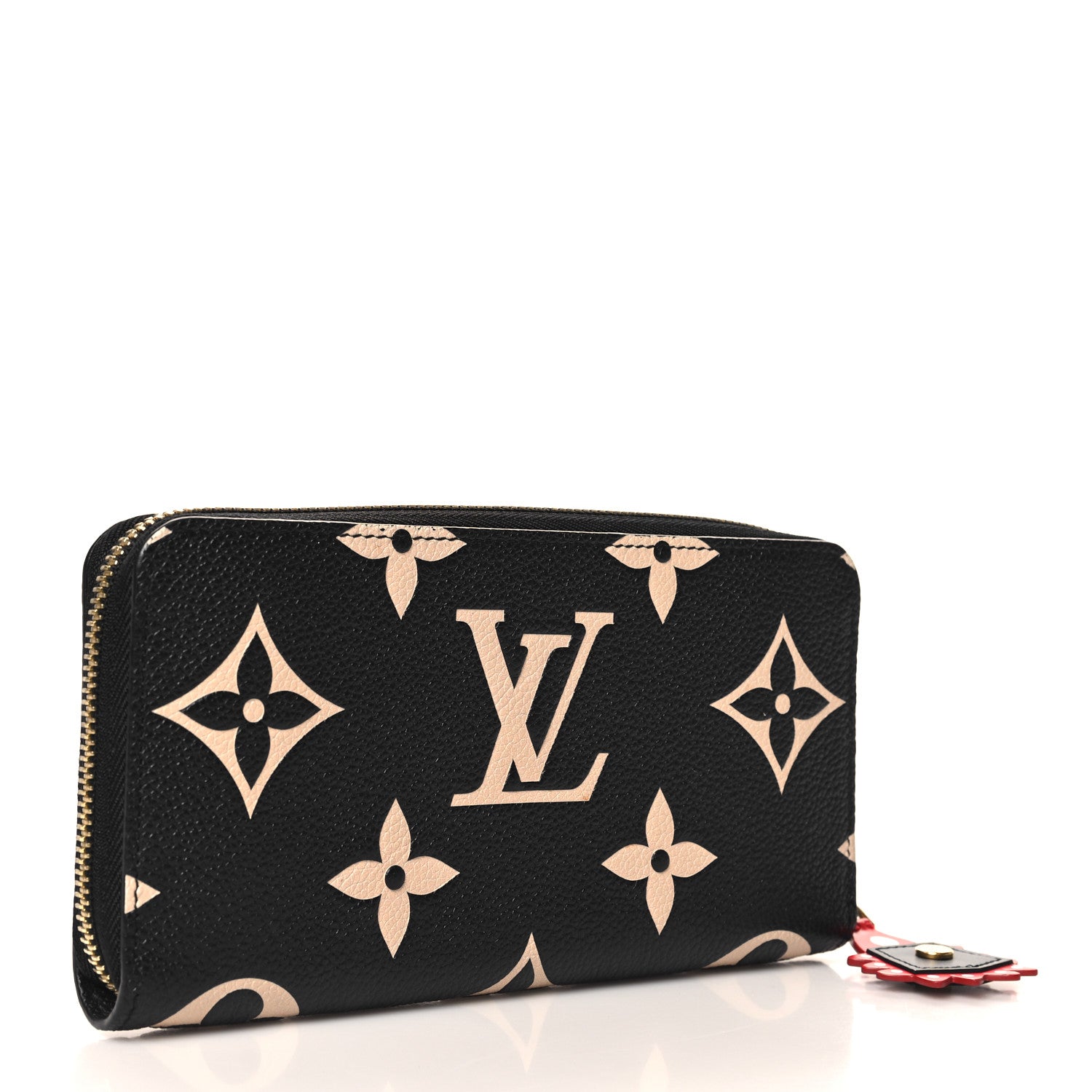Louis Vuitton Empreinte Monogram Giant Crafty Zippy Wallet Black Creme 3 of 6