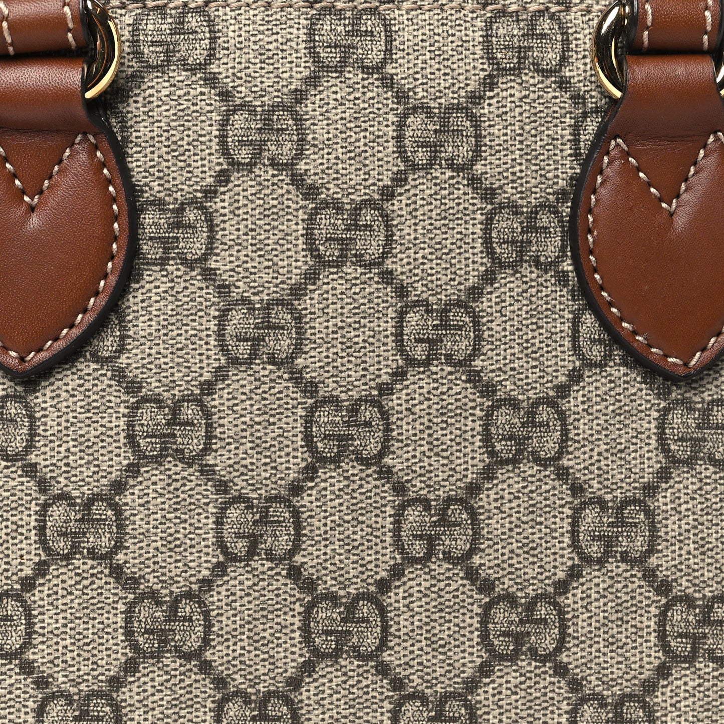 GG Supreme Monogram Mini Zip Top Tote Beige Tuscany