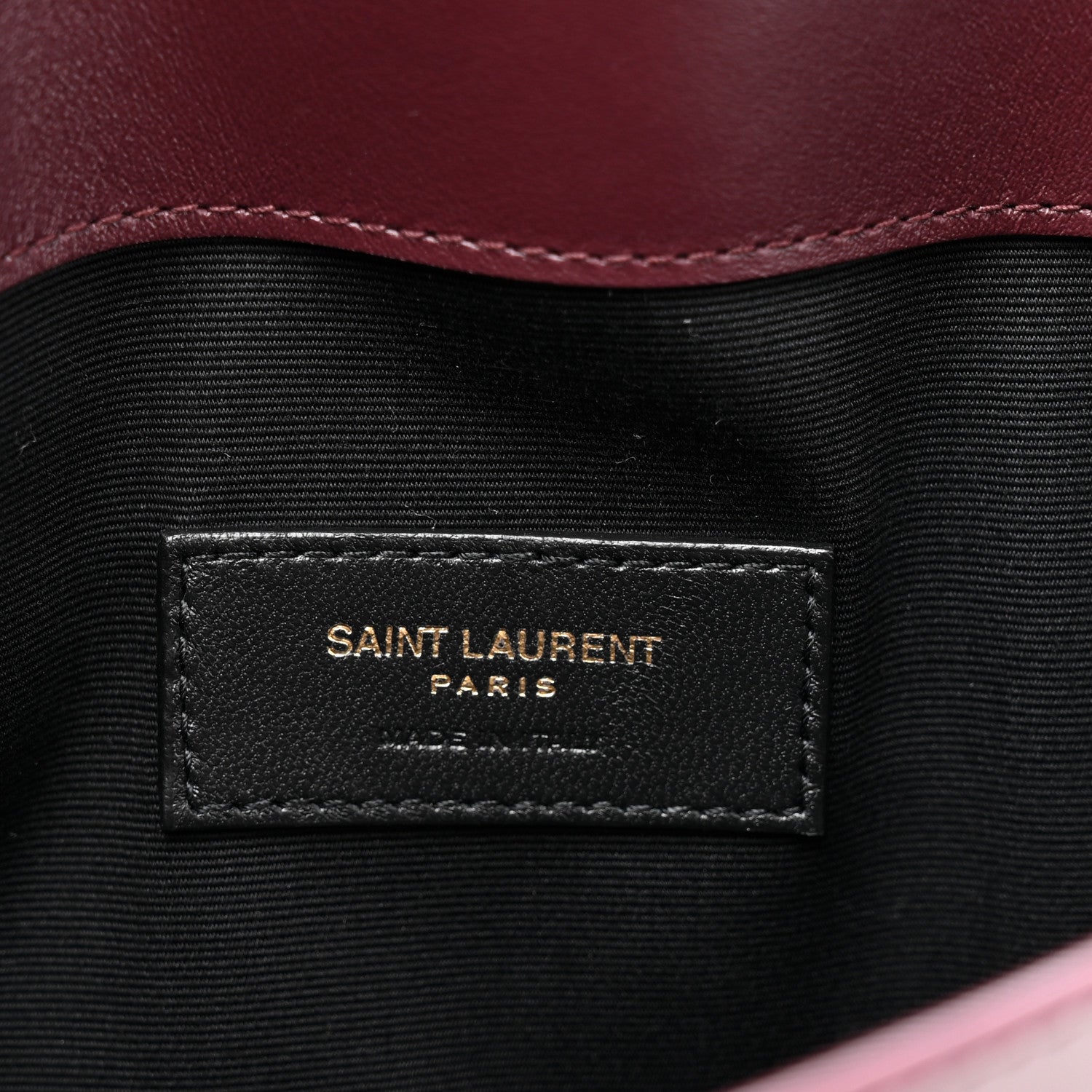 Saint Laurent Patent Calfskin Monogram Uptown Clutch Dark Red Wine 6 of 7