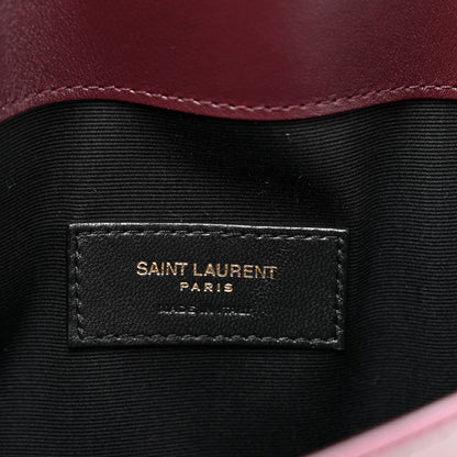 Saint Laurent Patent Calfskin Monogram Uptown Clutch Dark Red Wine 6 of 7