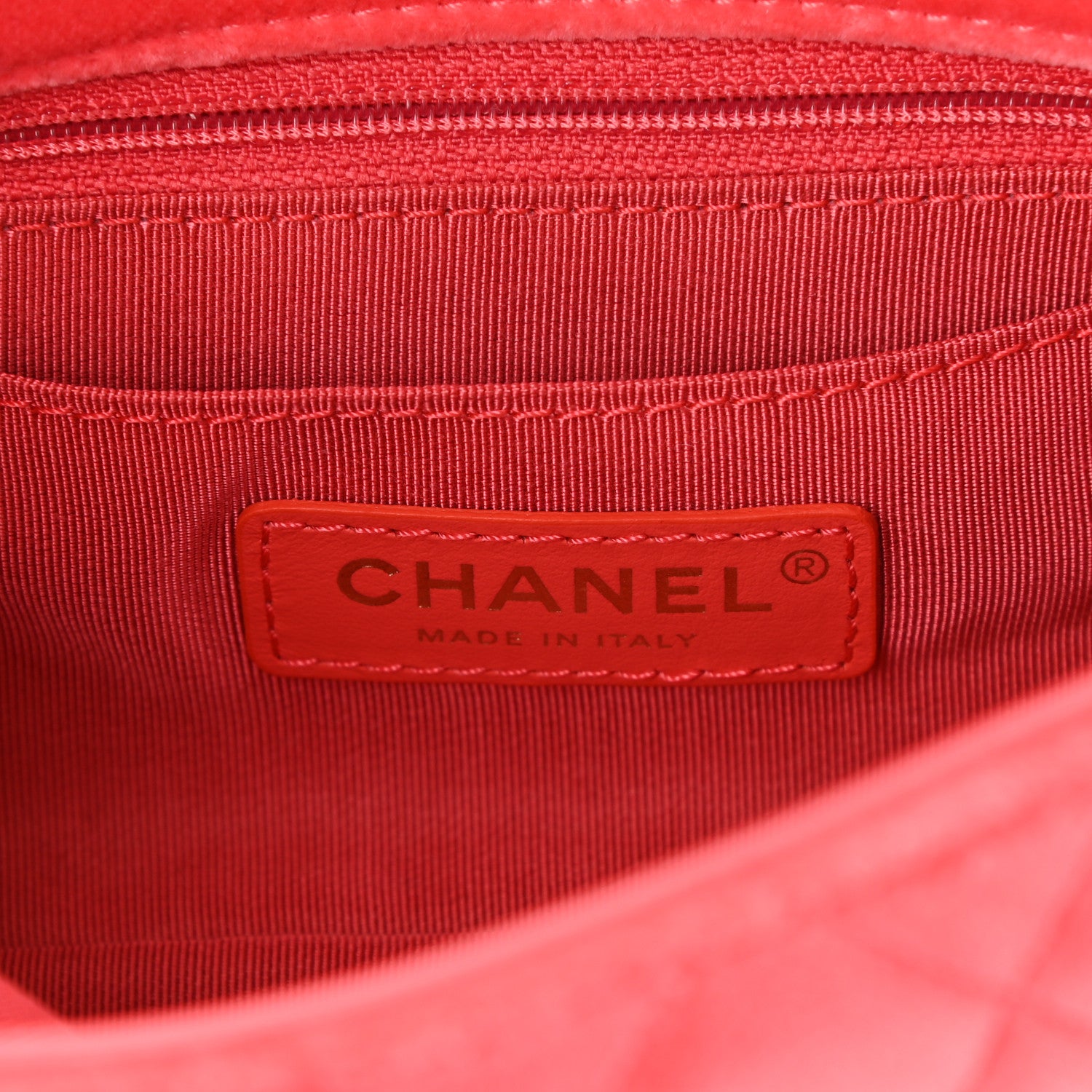 Chanel Velvet Quilted Mini Rectangular Pearl Crush Flap Coral 6 of 10
