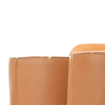 Christian Dior Soft Calfskin Empreinte High Boot 39.5 Ochre Brown 9 of 9