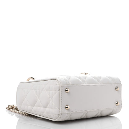 Christian Dior Lambskin Cannage Mini Lady Dior Latte 4 of 9