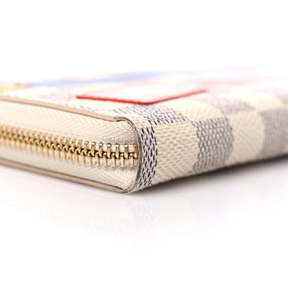 Louis Vuitton Damier Azur Summer Trunks Clemence Wallet 7 of 10