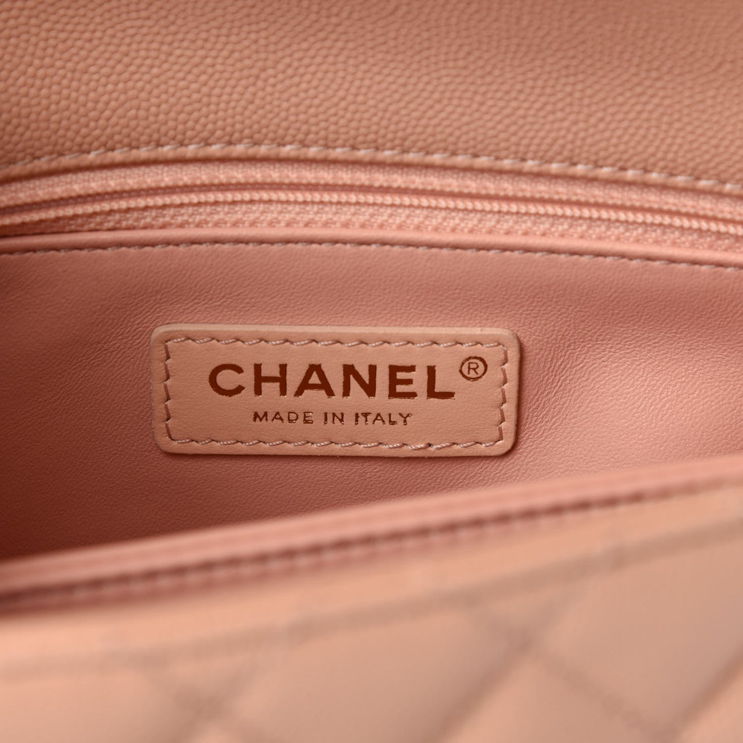 Caviar Quilted Mini Coco Handle Flap Light Pink