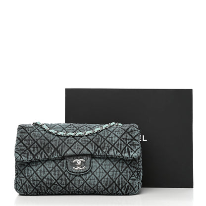 Chanel Denim Quilted Denimpression Flap Blue Black 11 of 11