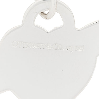 Tiffany Sterling Silver Enamel Return To Tiffany Heart Ribbon Charm Blue 4 of 5