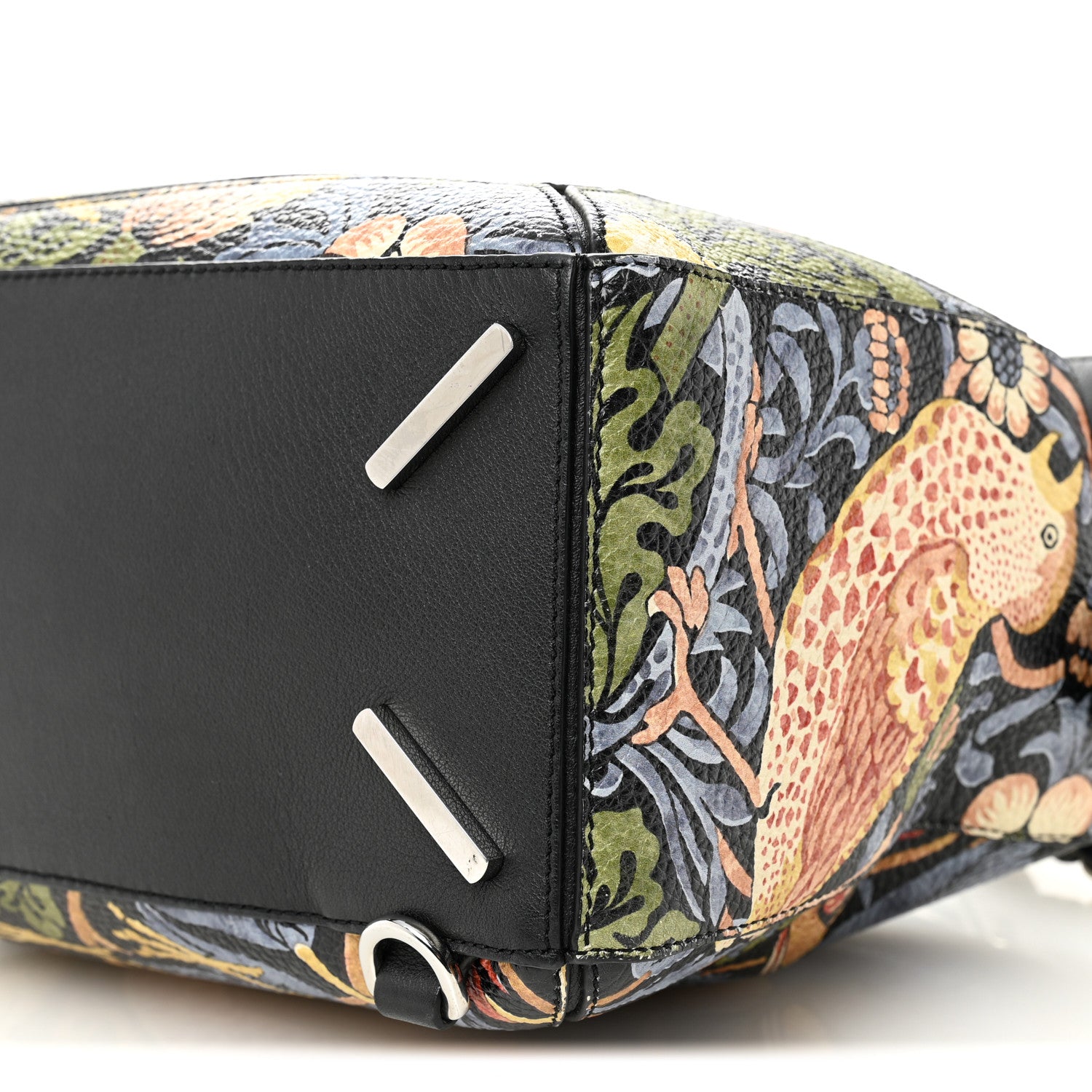 Loewe X WILLIAM MORRIS Calfskin Puzzle Bag Black Multicolor
