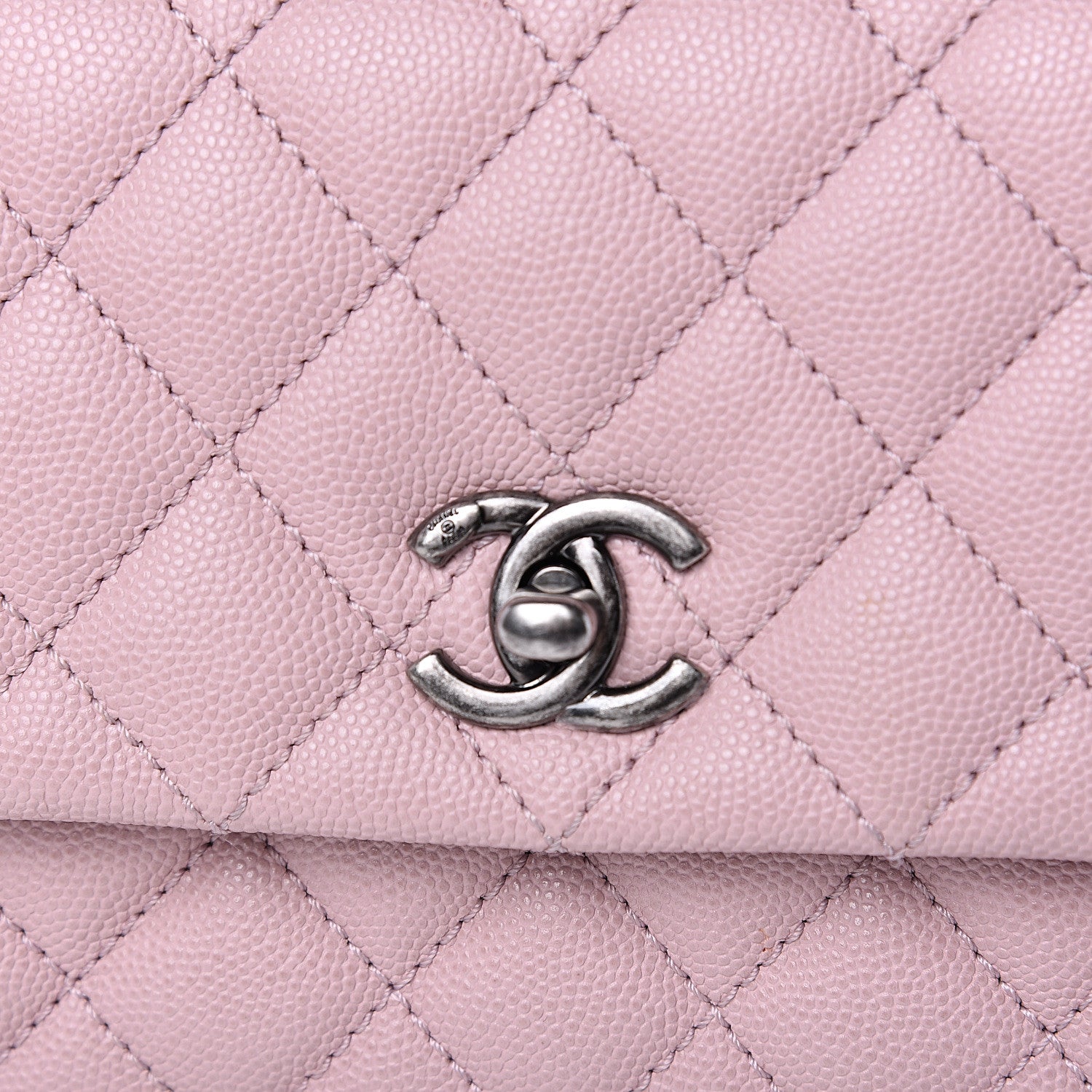 Chanel Caviar Quilted Mini Coco Handle Flap Pink 9 of 10