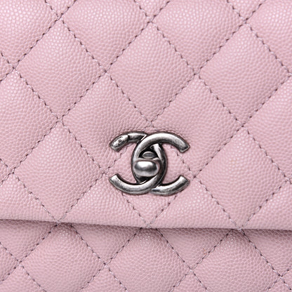 Chanel Caviar Quilted Mini Coco Handle Flap Pink 9 of 10