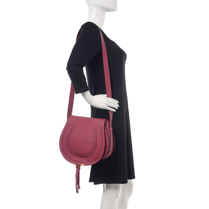 Chloe Grained Calfskin Medium Marcie Saddle Bag Dreamy Pink 2 of 9