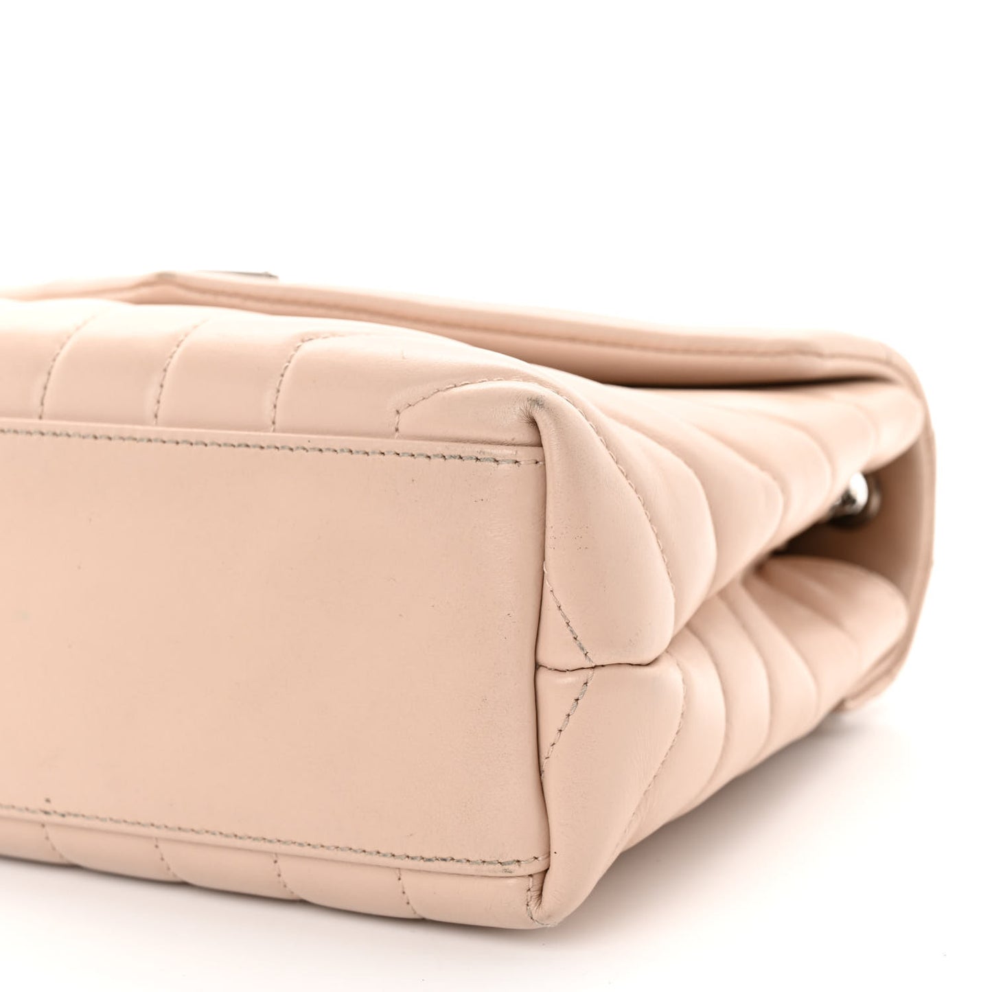Calfskin Y Quilted Monogram Small Loulou Chain Satchel Marble Pink