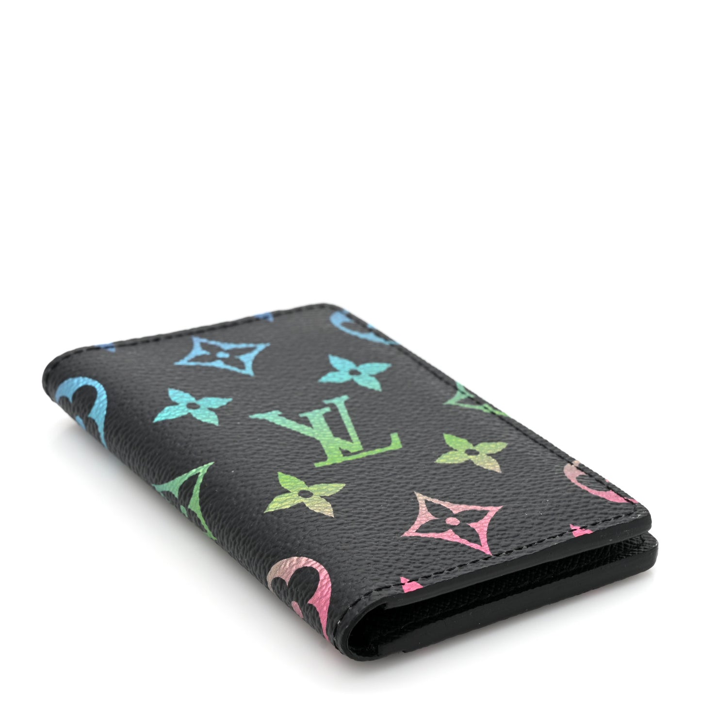 Monogram Iridescent Pocket Organizer NM Black