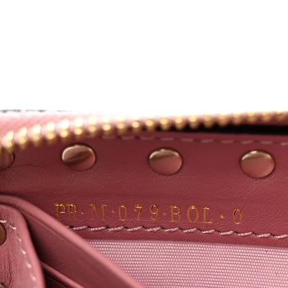 Valentino Garavani Calfskin Rockstud Zip Around Wallet Lipstick 8 of 12
