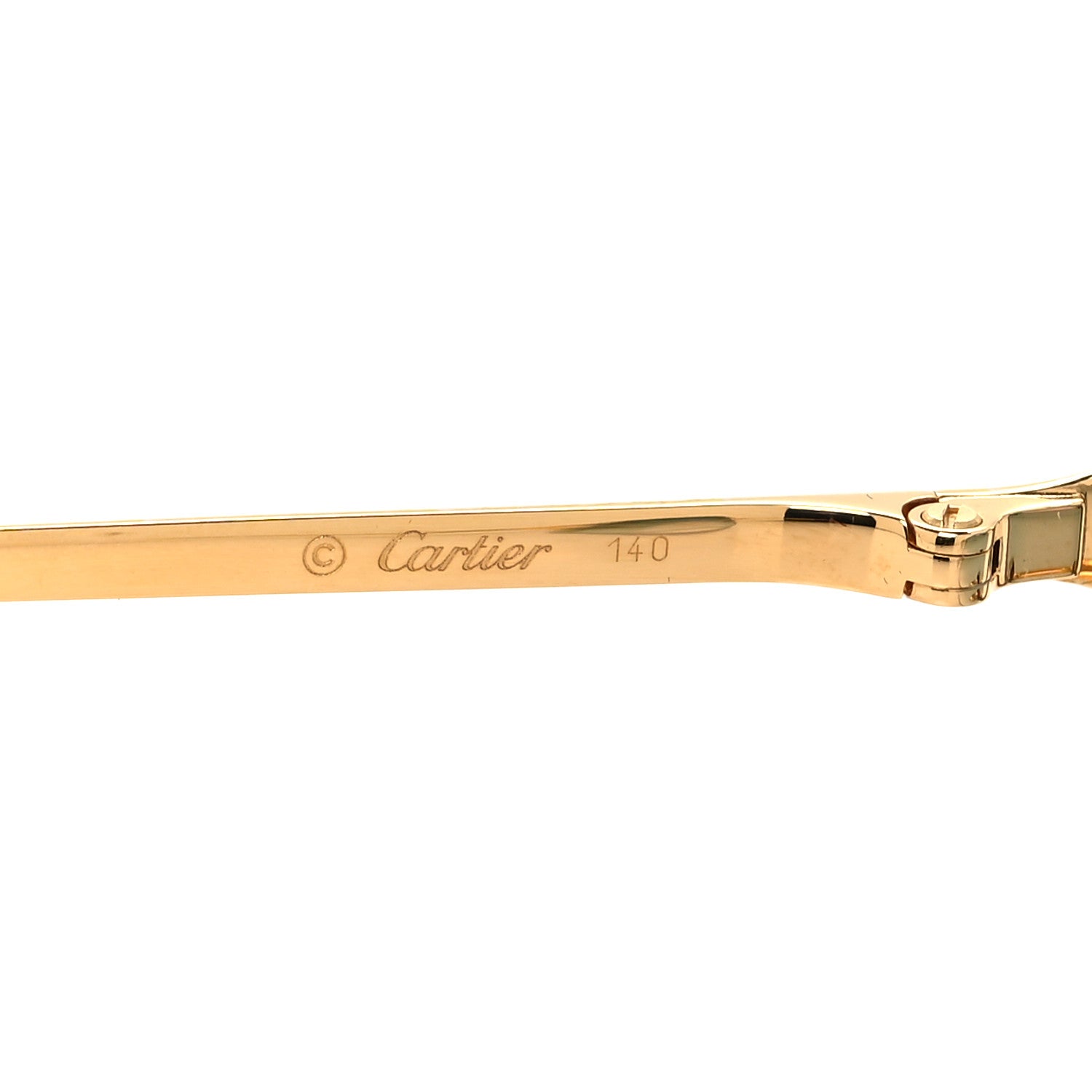 Cartier Metal C Decor 140 Square Sunglasses Gold Blue 5 of 8