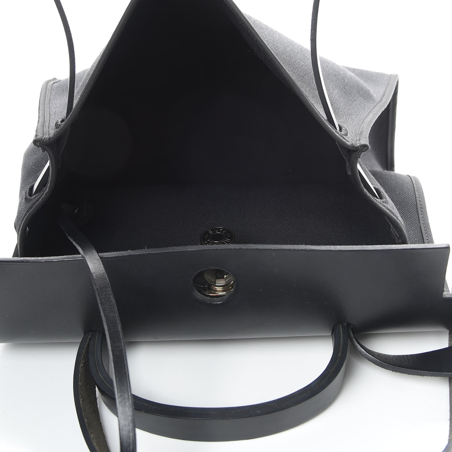 Hermes Military Toile Vache Hunter Herbag Zip PM 31 Black 6 of 11