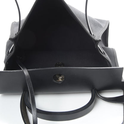 Hermes Military Toile Vache Hunter Herbag Zip PM 31 Black 6 of 11