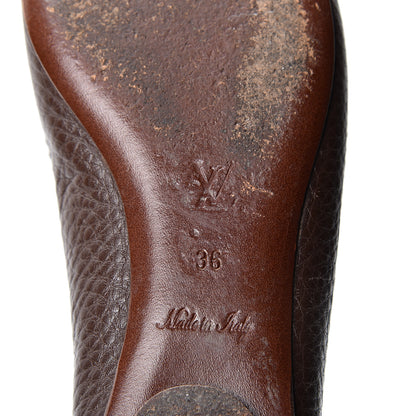 Louis Vuitton Calfskin Marguerite Ballerina Flats 36 Brown 8 of 10