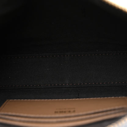 Fendi Denim Effect Fabric Jacquard FF Baguette Pouch Blue 5 of 11