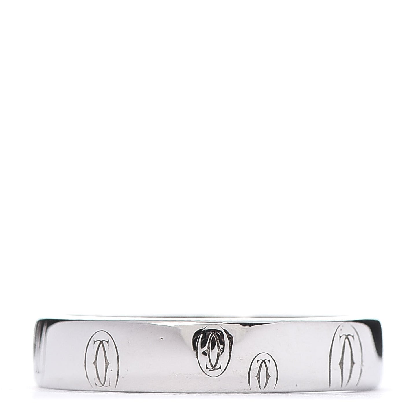 18K White Gold 4mm Happy Birthday Band Ring 51 5.75