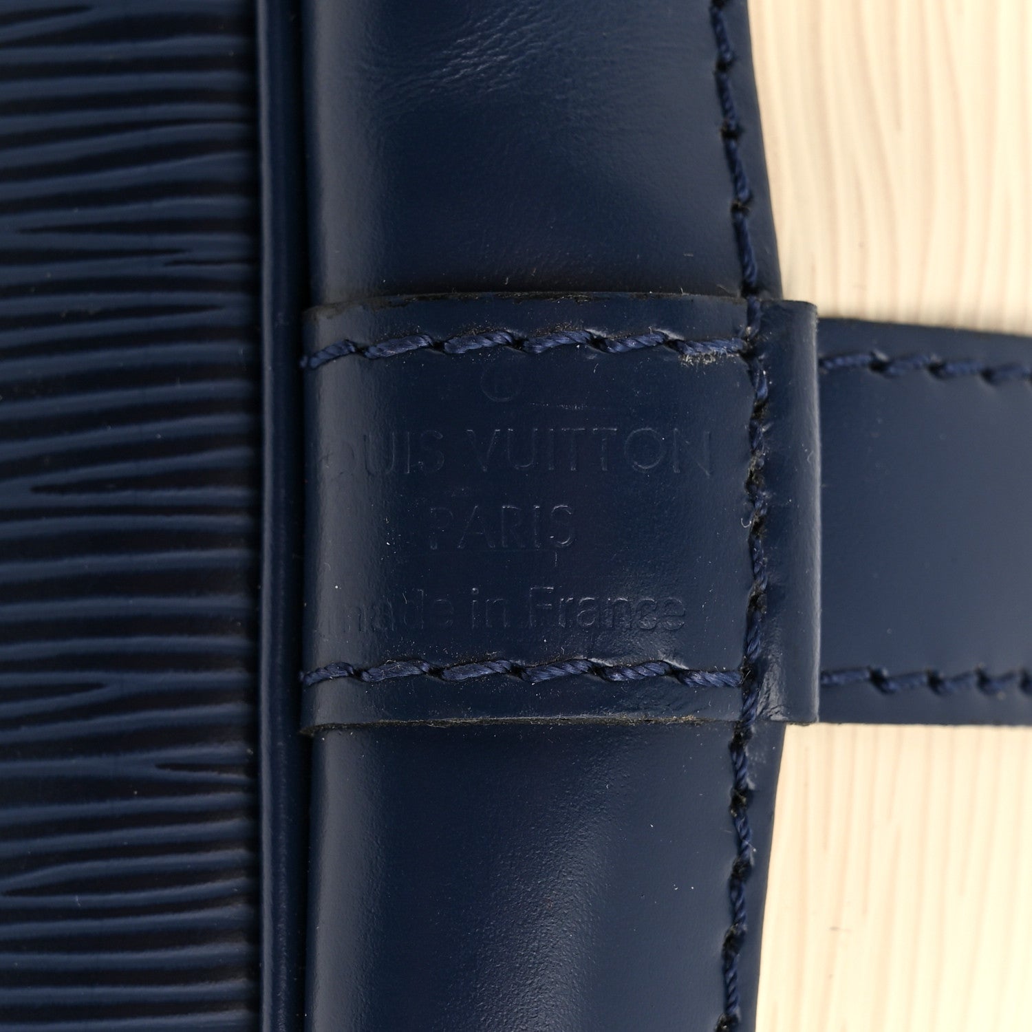 Louis Vuitton Epi Petit Bi-Color Noe Ivory Indigo 6 of 10