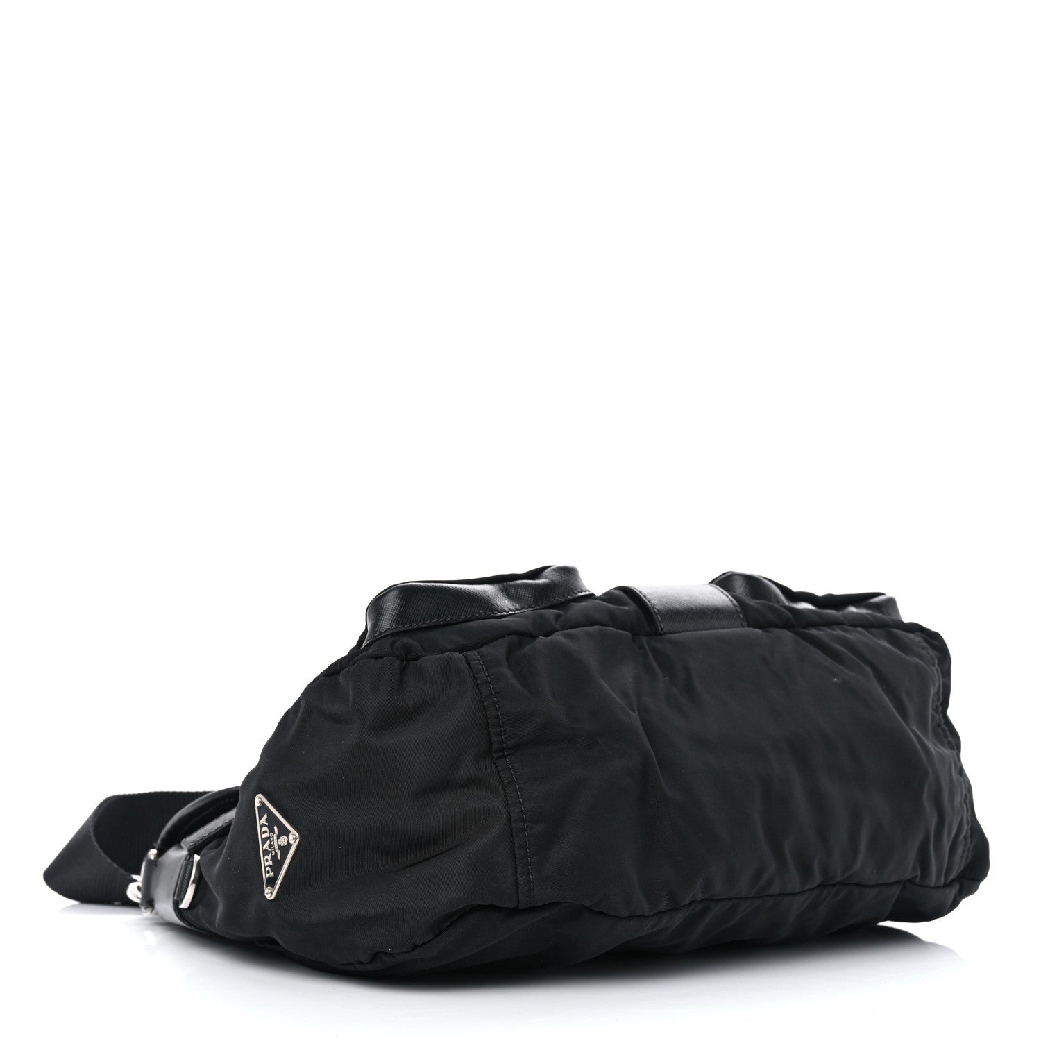 Prada Nylon Saffiano Vela Messenger Bag Black 4 of 10