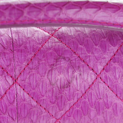 Chanel Elaphe Snakeskin Quilted Medium Easy Carry Flap Purple 8 of 12