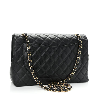 Chanel Caviar Quilted Maxi Single Flap Black 2 of 10