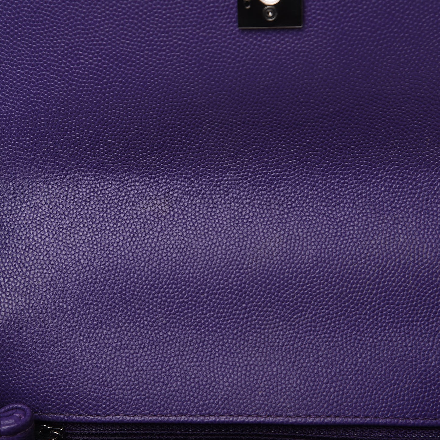 Caviar Chevron Quilted Mini Coco Handle Flap Purple