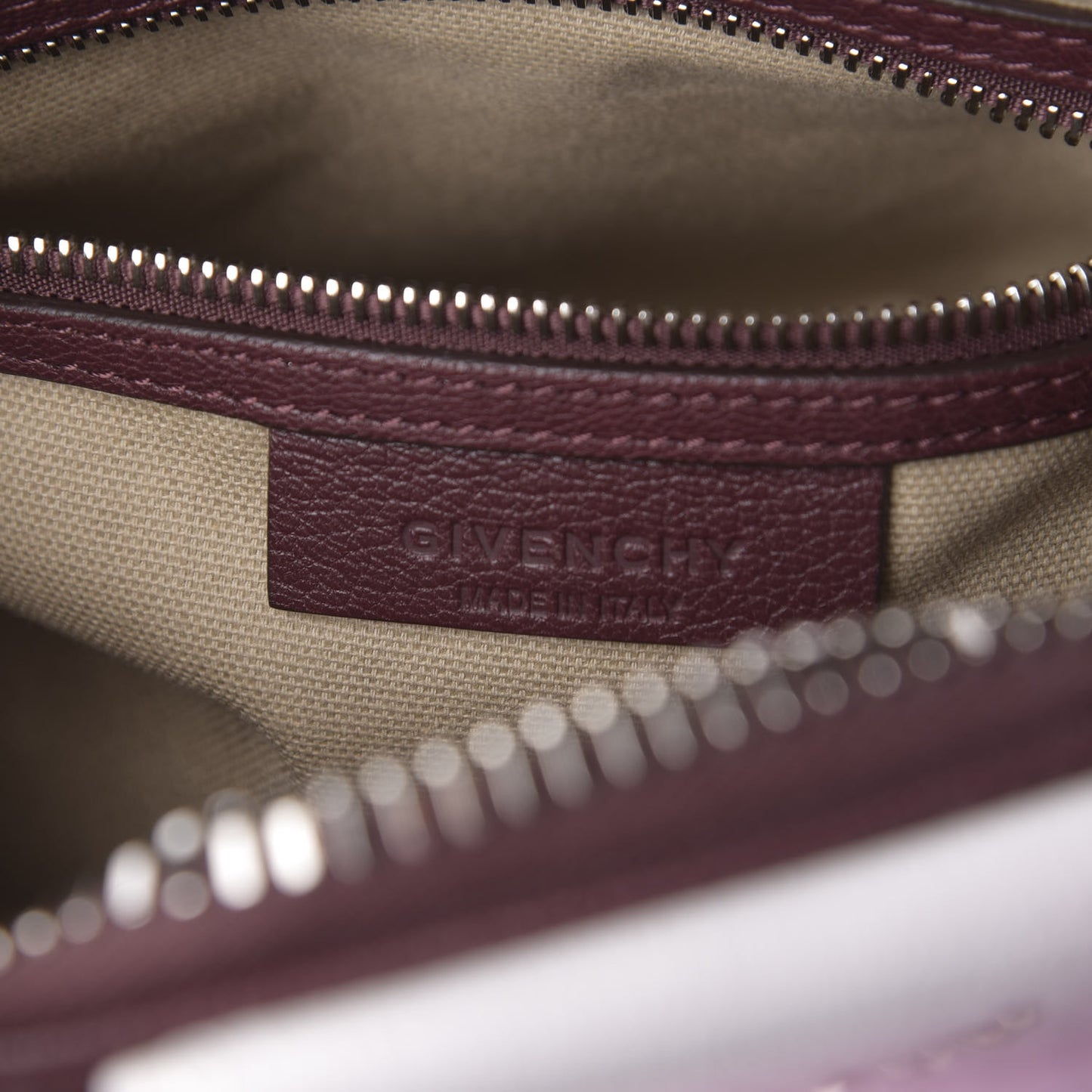 Sugar Goatskin Mini Tri-Color Antigona Burgundy Pink White