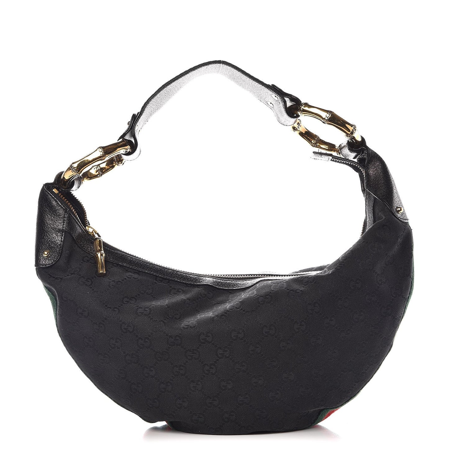 Monogram Web Bamboo Ring Hobo Black