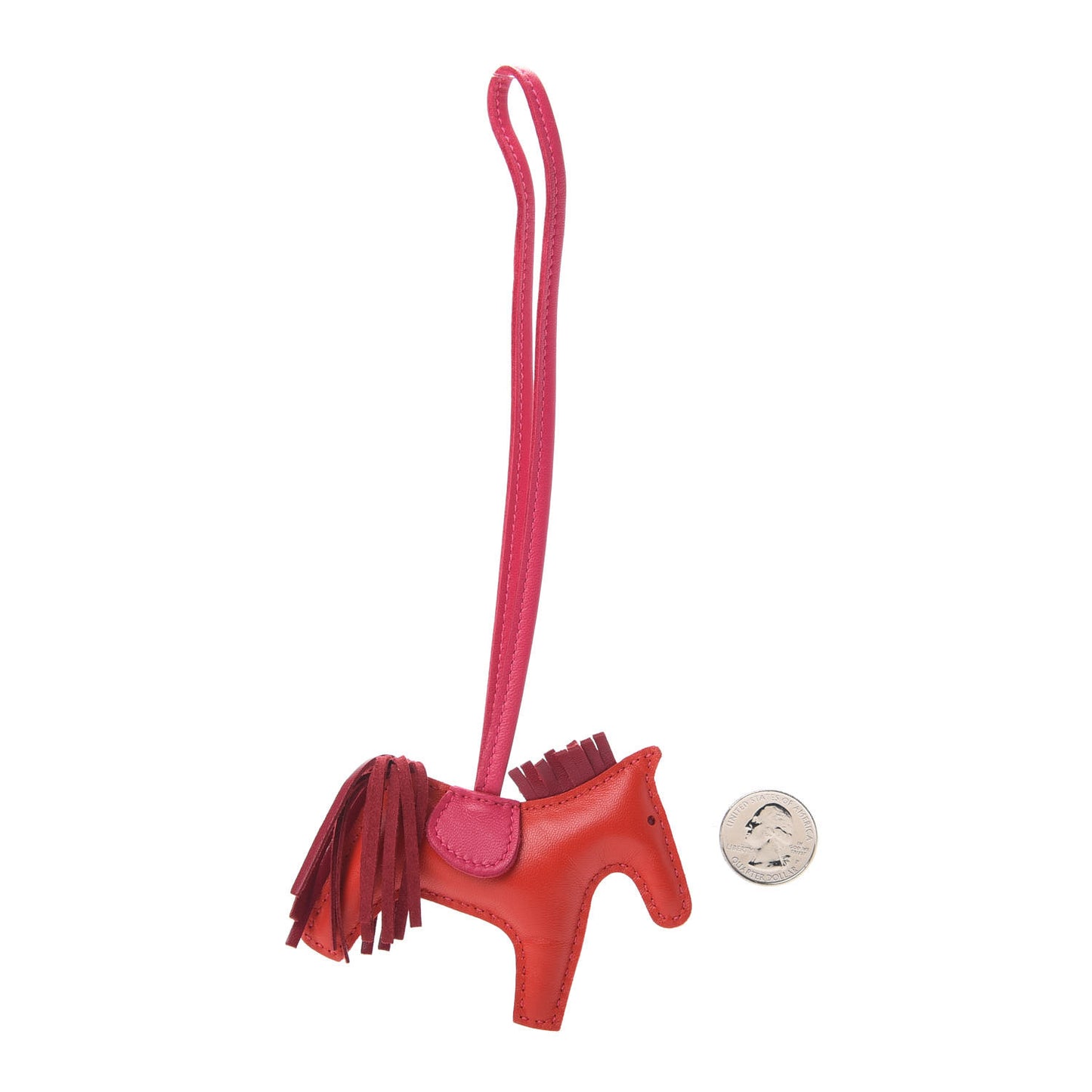 Milo Lambskin Grigri Rodeo Horse Bag Charm PM Rouge Indien Rubis Rose Mexico