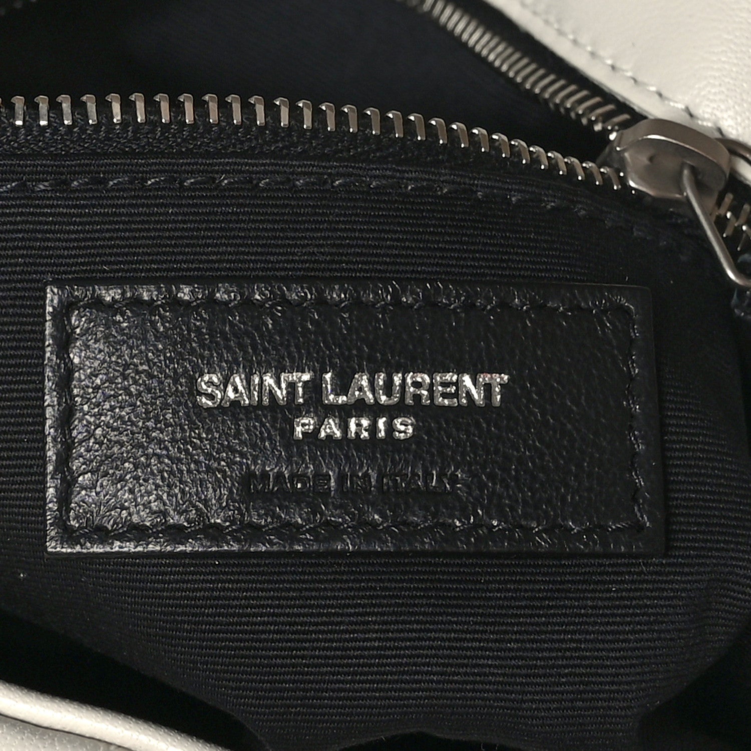 Saint Laurent Lambskin Quilted Small Loulou Puffer Monogram Chain Satchel Blanc Vintage 6 of 9