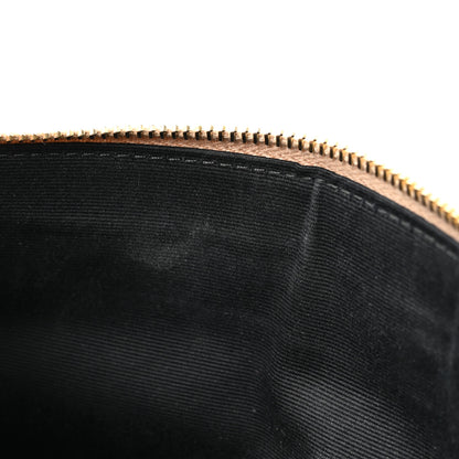 Saint Laurent Grain De Poudre Chevron Monogram Large Bill Pouch Dark Beige 8 of 10