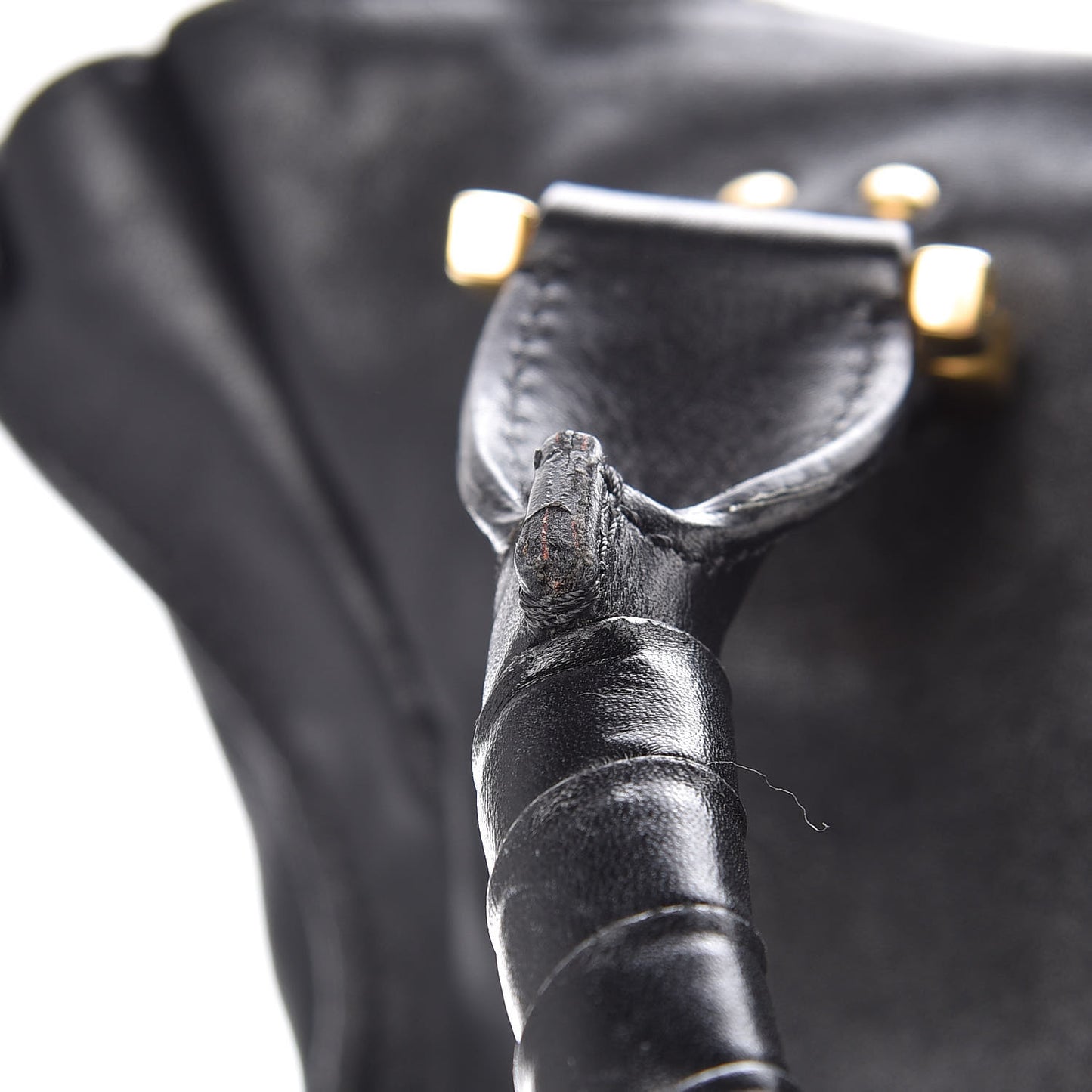 Calfskin Perforated Medium Marcie Animation Satchel Black