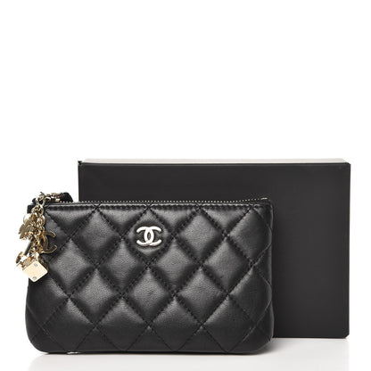 Chanel Lambskin Quilted Small Casino Cosmetic Case Black 8 of 8