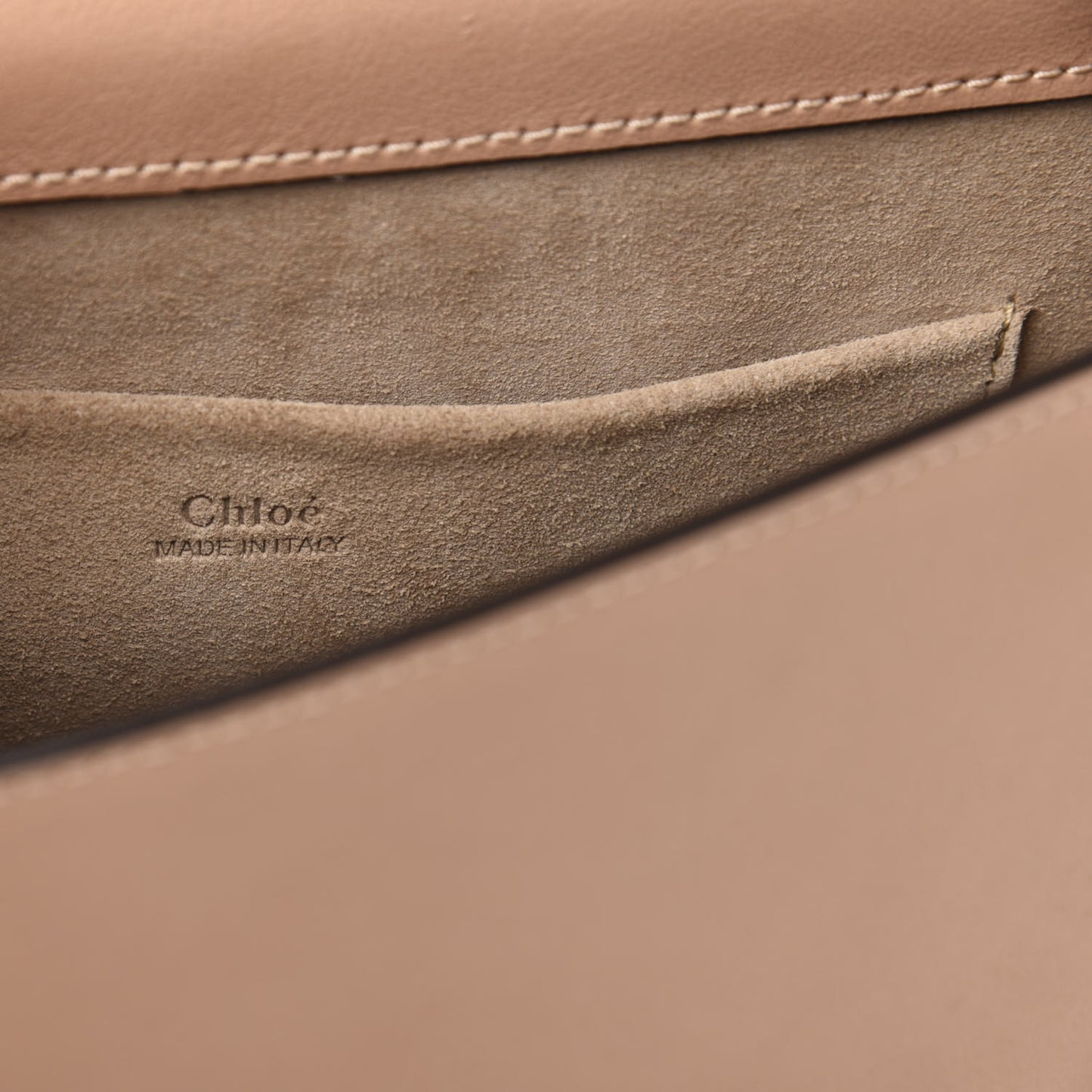 Calfskin Suede Medium Nile Bracelet Bag Biscotti Beige