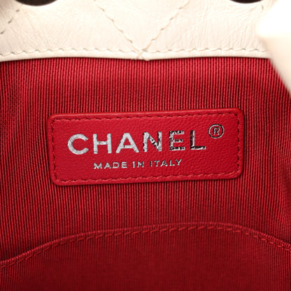 Chanel Aged Calfskin Quilted Small Gabrielle Backpack Black White 6 of 11