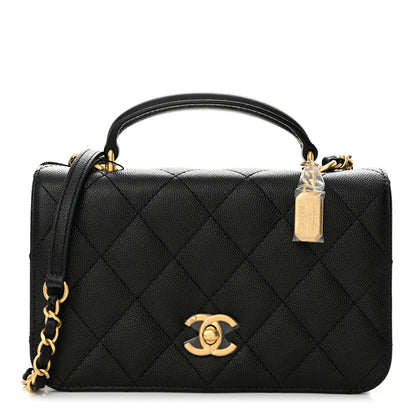 Chanel Caviar Quilted Mini Top Handle Flap Black 1 of 10