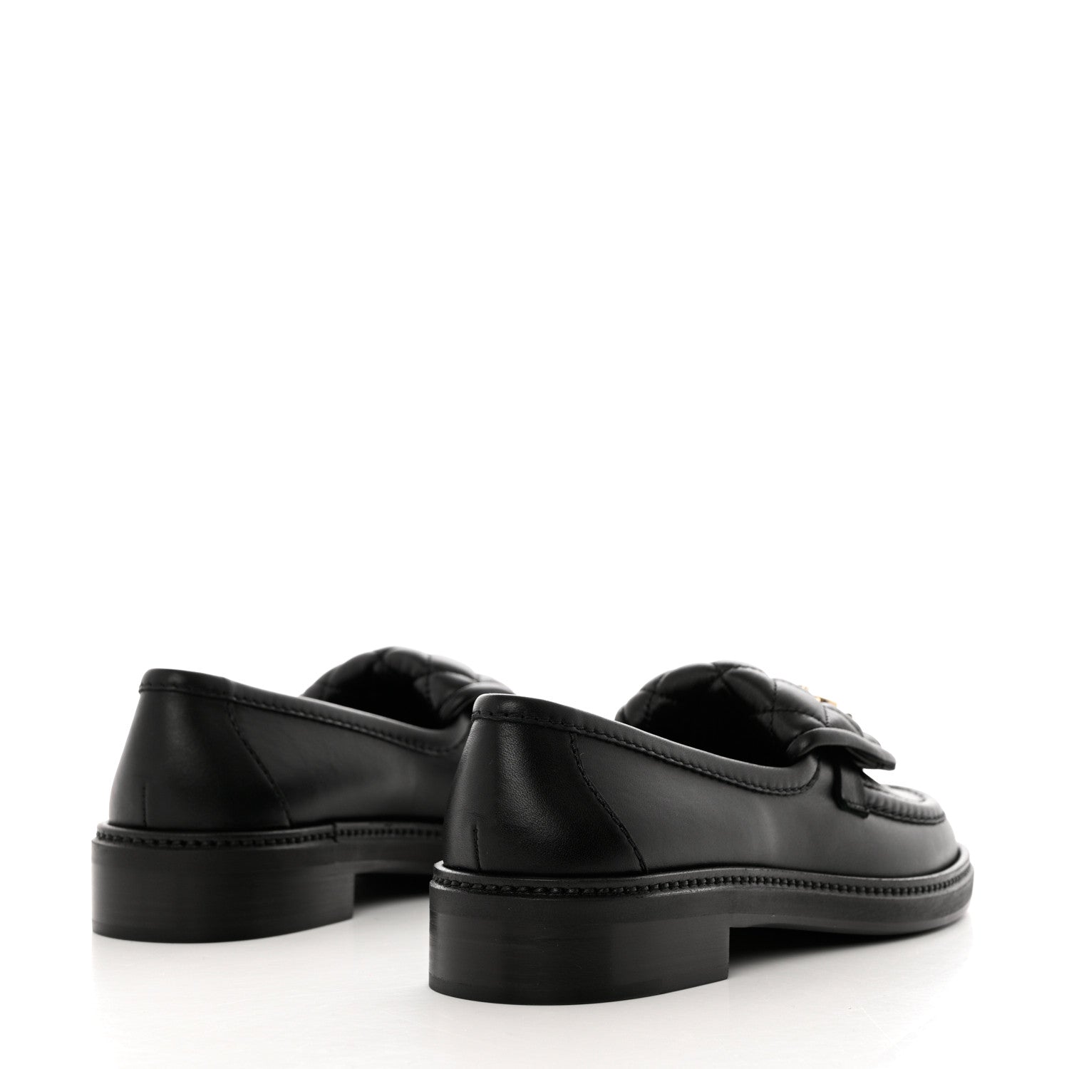 Chanel Lambskin Quilted CC Turnlock Loafers 36.5 Black 3 of 9