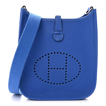 Hermes Taurillon Clemence Evelyne TPM Bleu Zellige 1 of 11